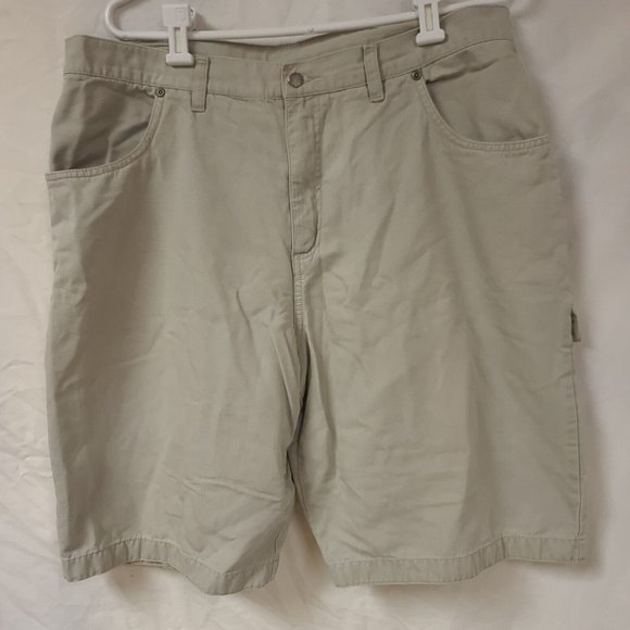 Guide Series Mens 38 Khaki Cotton Carpenter Cargo Outdoor Shorts 10" Inseam - Picture 11 of 11